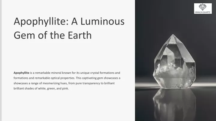 apophyllite a luminous gem of the earth