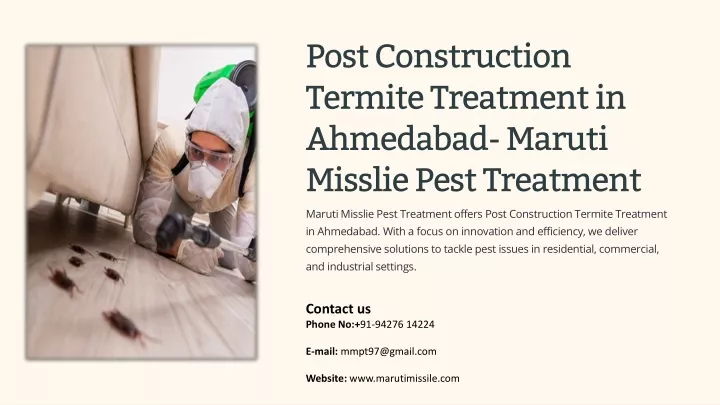 post construction termite treatment in ahmedabad