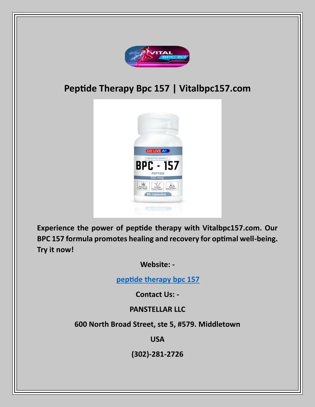 PPT - Peptide Therapy Bpc 157 Vitalbpc157 PowerPoint Presentation, free ...