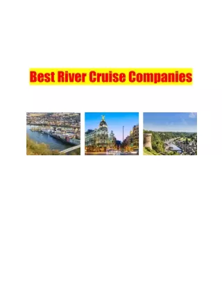 Best River Cruise Companies