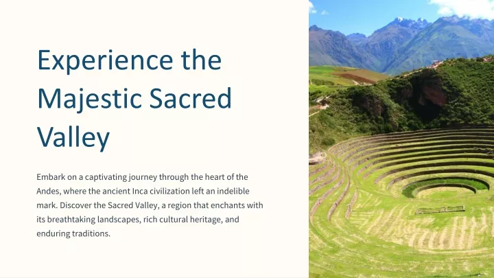 experience the majestic sacred valley