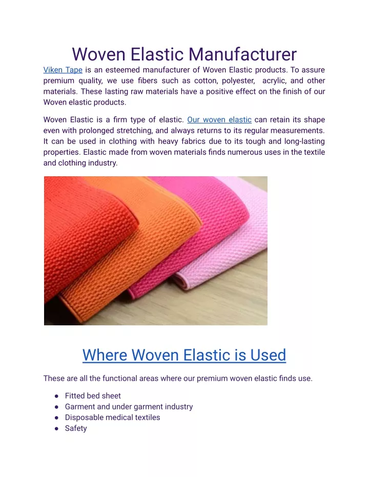 woven elastic manufacturer viken tape