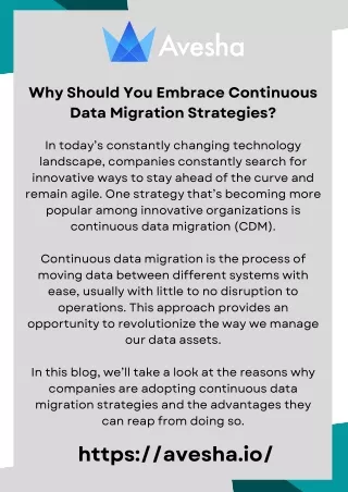 Seamless Transition The Art of Continuous Data Migration