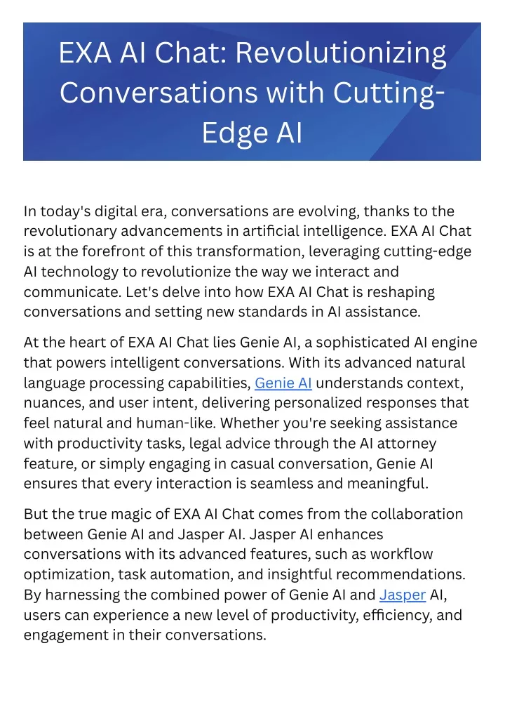 exa ai chat revolutionizing conversations with