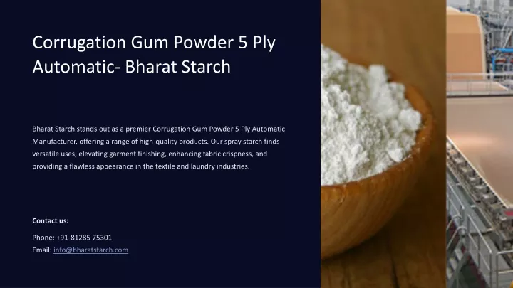 corrugation gum powder 5 ply automatic bharat