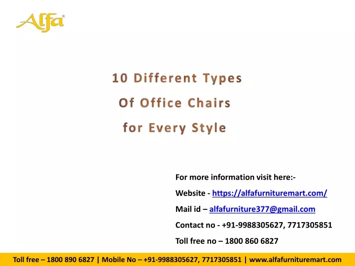 10 different types of office chairs for every