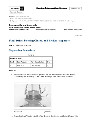 Caterpillar Cat D6N TRACK-TYPE TRACTOR (Prefix ALR) Service Repair Manual Instant Download