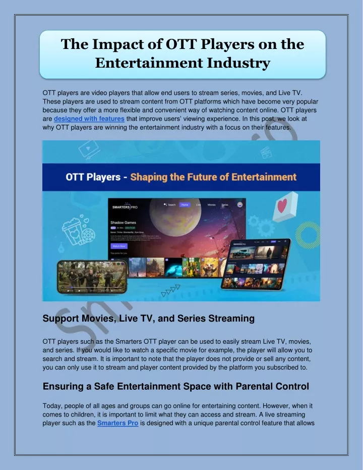 the impact of ott players on the entertainment