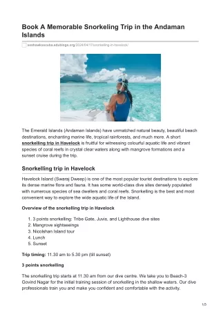book a memorable snorkeling trip in the andaman