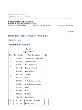 Caterpillar Cat D6N TRACK-TYPE TRACTOR (Prefix CBL) Service Repair Manual Instant Download