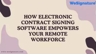 Electronic Contract Signing Software | WeSignature