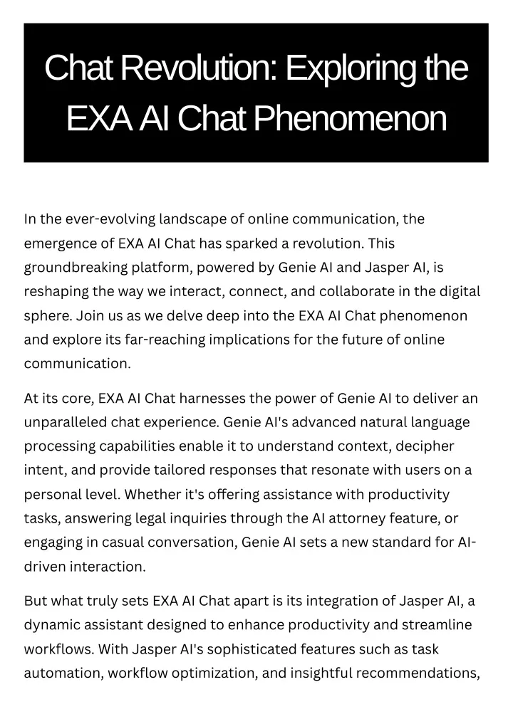 chat revolution exploring the exa ai chat