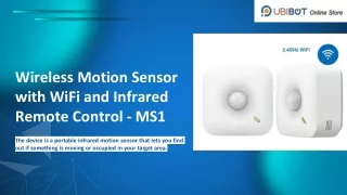 Wireless Motion Sensor with WiFi and Infrared Remote Control - MS1