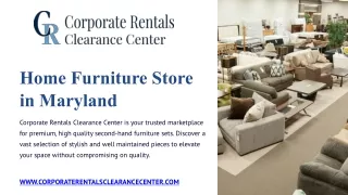 Home Furniture Store in Maryland | Corporate Rentals Clearance Center