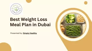 Best Weight Loss Meal Plan Dubai