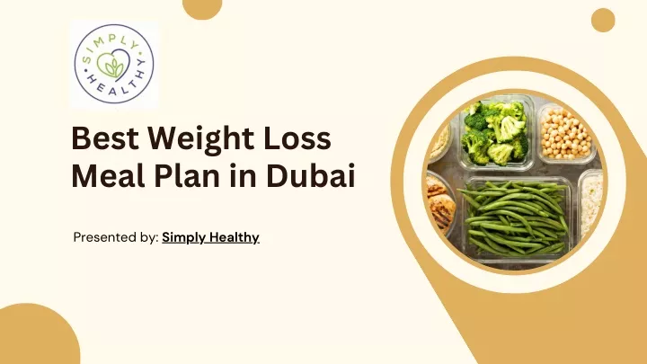 best weight loss meal plan in dubai