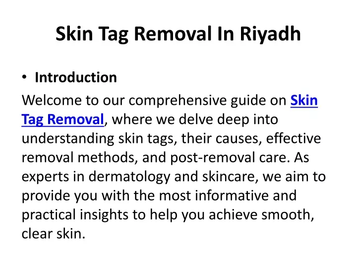 skin tag removal in riyadh