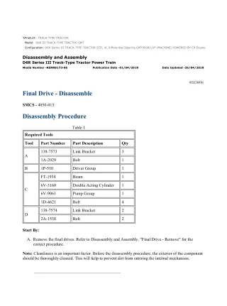 Caterpillar Cat D6R III TRACK-TYPE TRACTOR (Prefix GMT) Service Repair Manual Instant Download