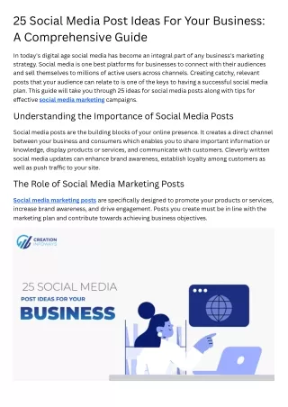 25 Social Media Post Ideas For Your Business A Comprehensive Guide