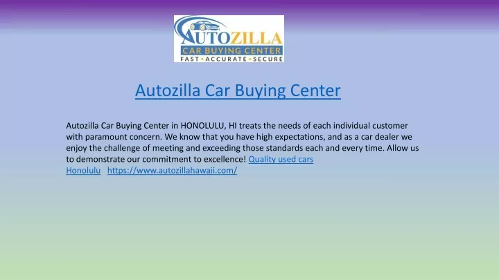 autozilla car buying center