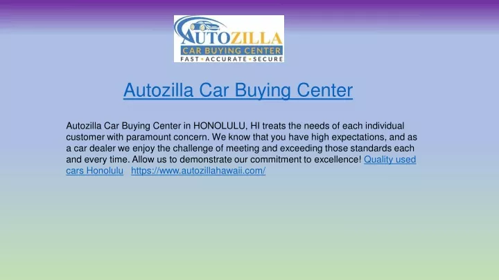 autozilla car buying center