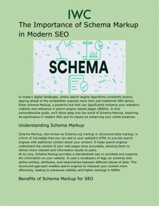 The Importance of Schema Markup in Modern SEO