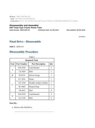 Caterpillar Cat D6T TRACK-TYPE TRACTOR (Prefix HYT) Service Repair Manual Instant Download