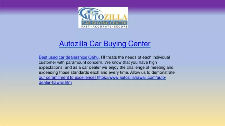 autozilla car buying center