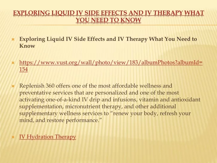 exploring liquid iv side effects and iv therapy what you need to know