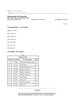 Caterpillar Cat D6T XW TRACK-TYPE TRACTOR (Prefix RCW) Service Repair Manual Instant Download