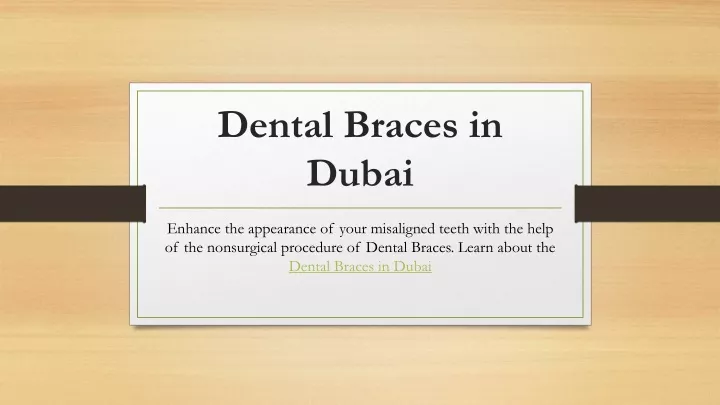 dental braces in dubai