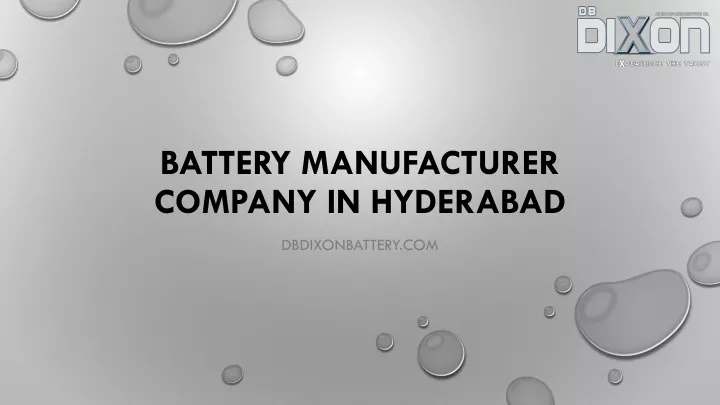 battery manufacturer company in hyderabad
