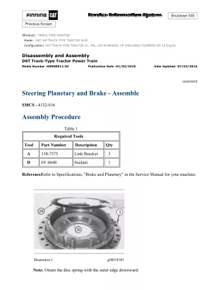 Caterpillar Cat D6T XW TRACK-TYPE TRACTOR (Prefix WLM) Service Repair Manual Instant Download