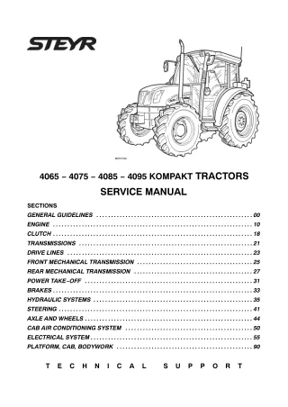 STEYR 4065 KOMPAKT TRACTOR Service Repair Manual