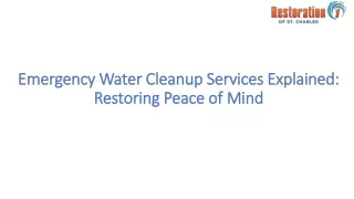 emergency water cleanup services explained restoring peace of mind