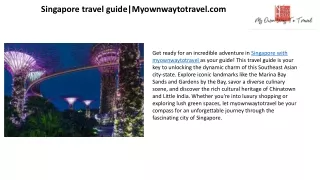 myownwaytotravel.com Singapore travel guide