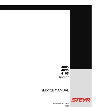 STEYR 4105 Tractor Service Repair Manual