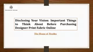 Disclosing Your Vision: Important Things to Think About Before Purchasing Design