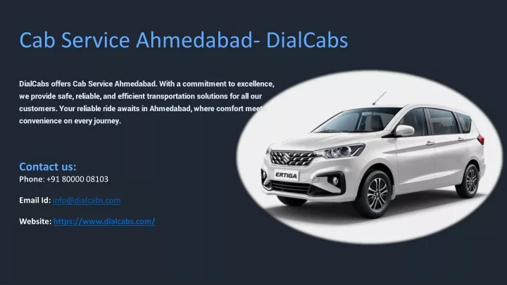 cab service ahmedabad dialcabs