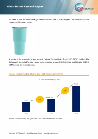 global top 13 companies accounted for 78% of total Tumbler market (qyresearch, 2021)