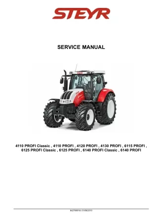 STEYR 6115 PROFI Tractor Service Repair Manual