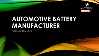 Automotive Battery Manufacturer