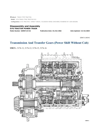 Caterpillar Cat D7G TRACK-TYPE TRACTOR (Prefix 91V) Service Repair Manual Instant Download 6