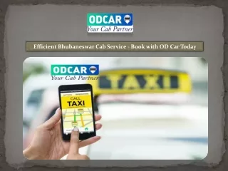 Efficient Bhubaneswar Cab Service - Book with OD Car Today