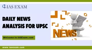 Daily News Analysis for UPSC