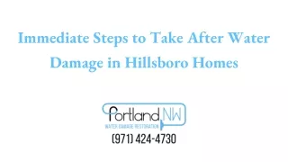 Immediate Steps To Take After Water Damage In Hillsboro Home