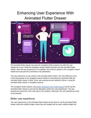 User Enhancement With Animated Flutter Drawer