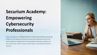Leading Cyber Security Training Provider - Securium Academy