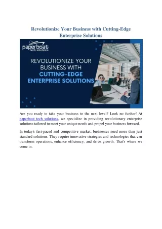 Revolutionize Your Business with Cutting