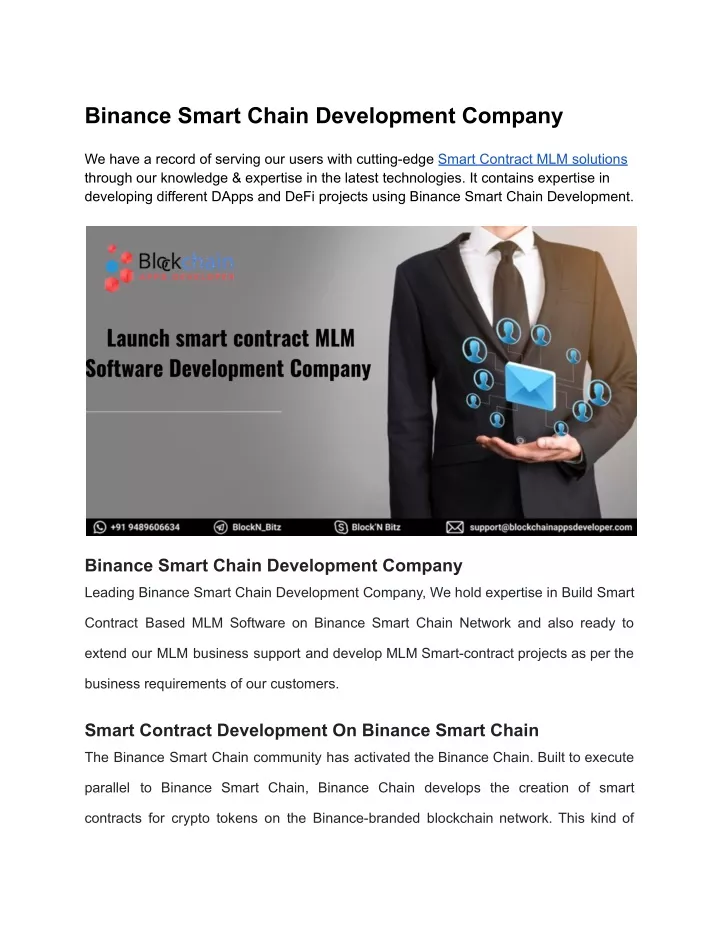 binance smart chain development company